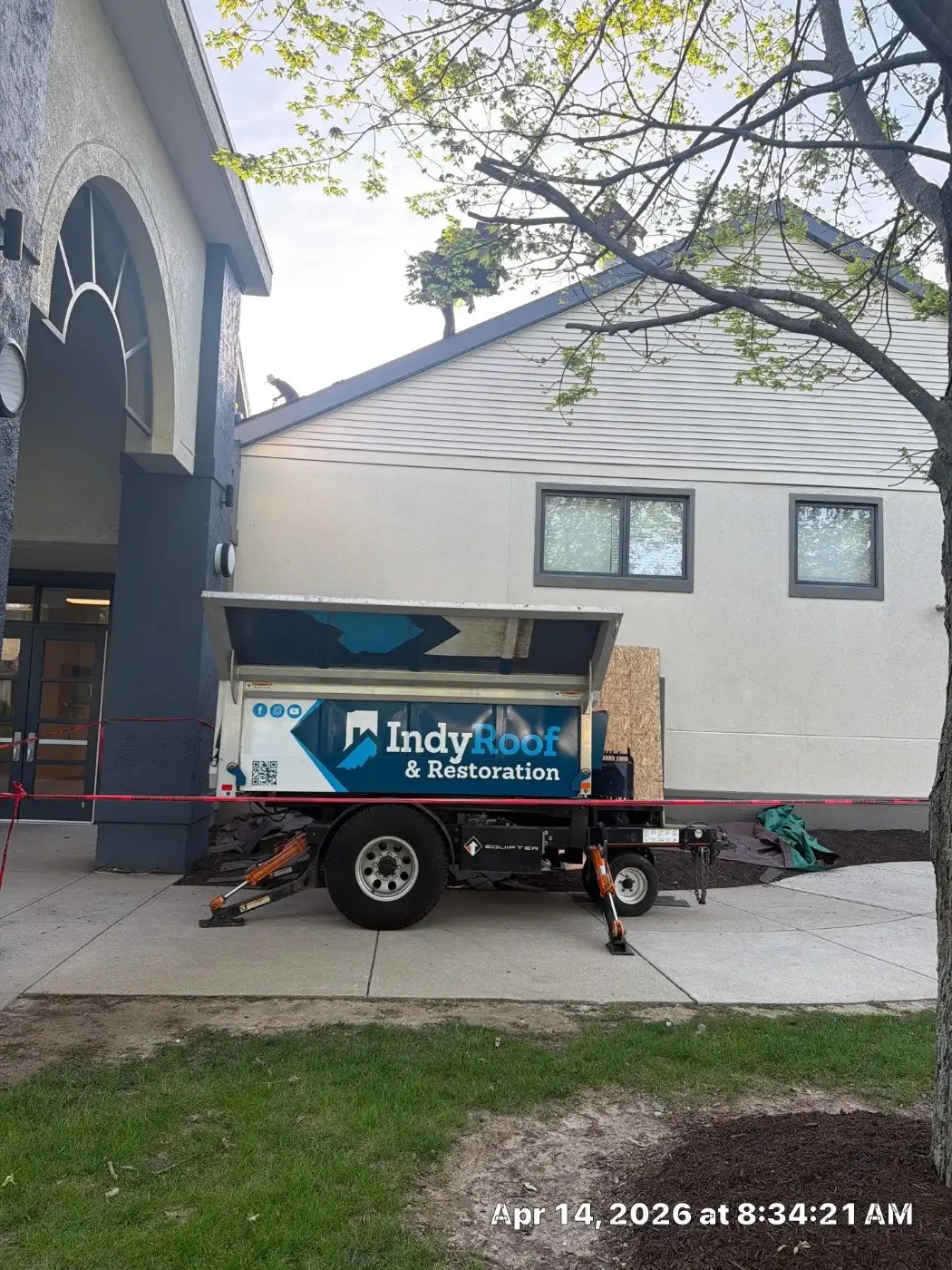 Tarping and dry-in on a Ellettsville commercial roof